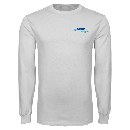  White Long Sleeve T Shirt - Cartus Insignia