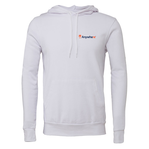  Bella + Canvas White Fleece Hood - Anywhere