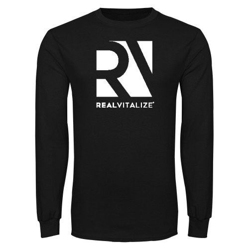  Black Long Sleeve T Shirt - RealVitalize Stacked