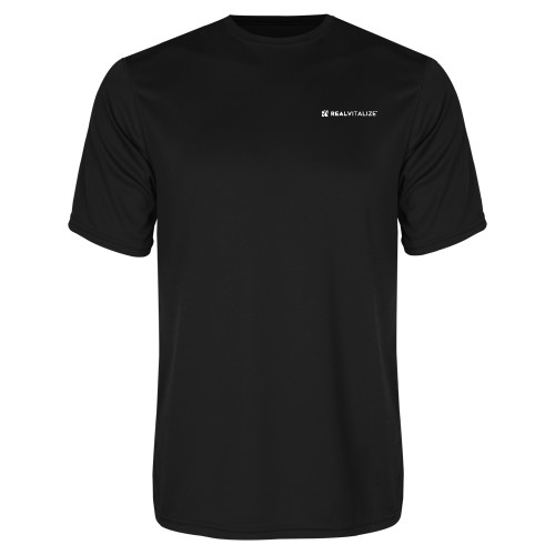  Black Performance Tee - RealVitalize Flat