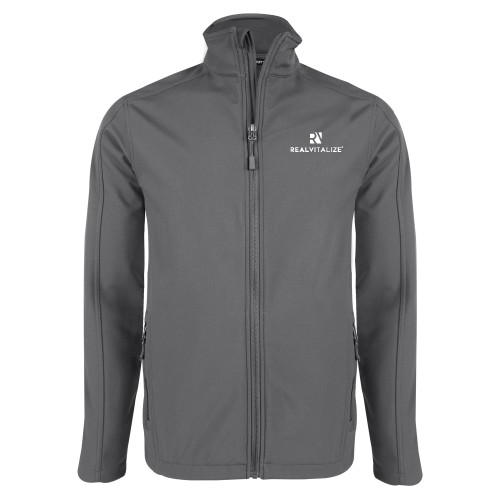  Charcoal Softshell Jacket - RealVitalize Primary Mark