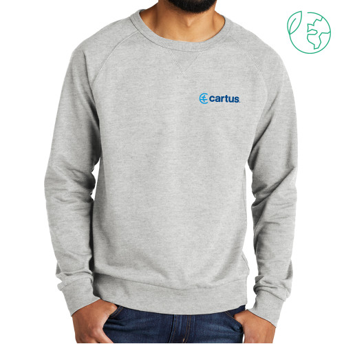  Allmade Light Grey Organic French Terry Crewneck Sweatshirt - Cartus Horizontal