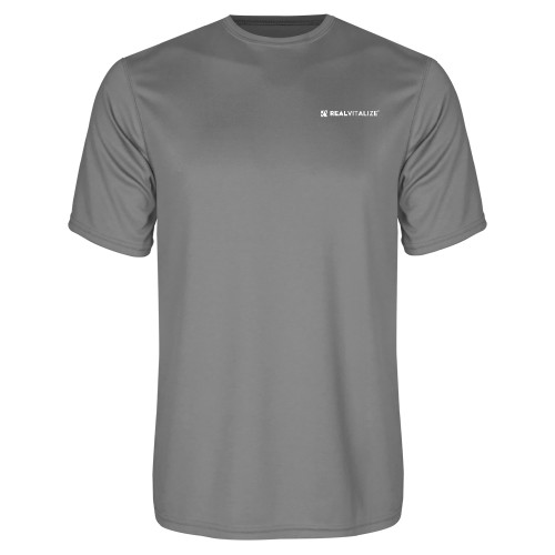  Grey Concrete Performance Tee - RealVitalize Flat