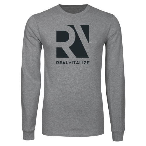  Grey Long Sleeve T Shirt - RealVitalize Stacked
