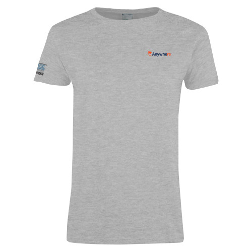 Womens Grey Short Sleeve Tee - Anywhere