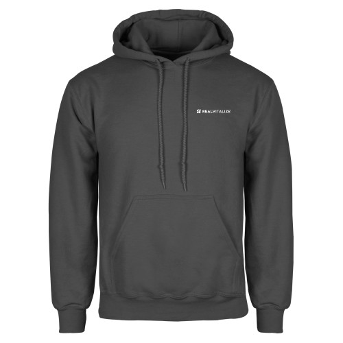  Charcoal Fleece Hoodie - RealVitalize Flat