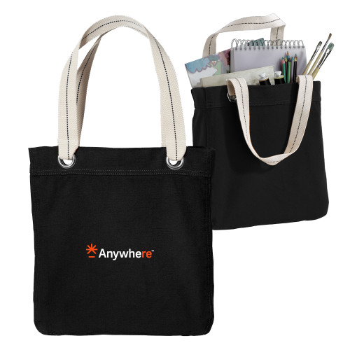  Allie Black Canvas Tote - Anywhere