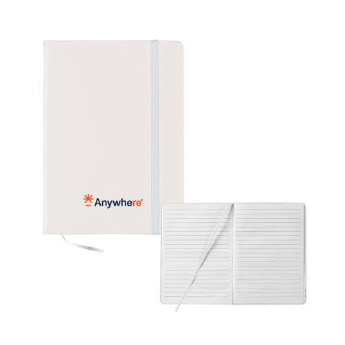  5x7 White Hard Cover Journal - Anywhere