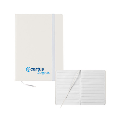  5x7 White Hard Cover Journal - Cartus Insignia