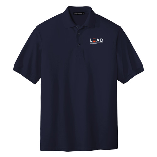  Navy Silk Touch Polo - Lead by Anywhere
