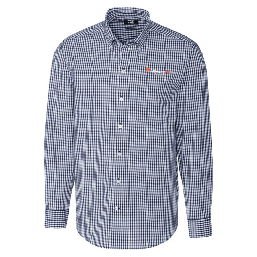  Cutter & Buck Navy Gingham Long Sleeve Button Down - Anywhere