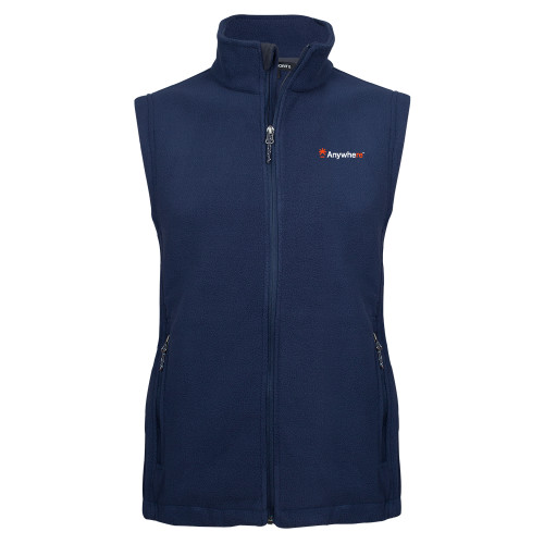  Navy Fleece Full Zip Vest - Anywhere