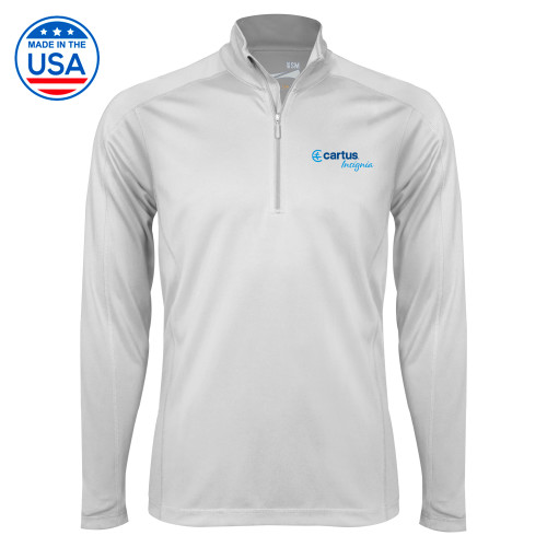  Syntrel White Interlock 1/4 Zip - Cartus Insignia