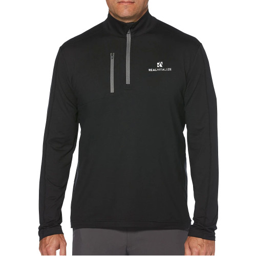  Callaway Black 1/4 Zip Pullover - RealVitalize Primary Mark EMB