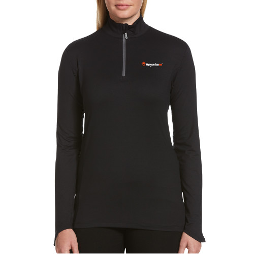  Callaway Womens Black 1/4 Zip Pullover - Anywhere