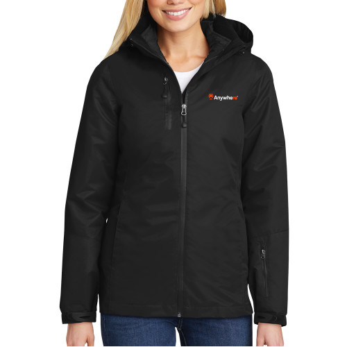  Womens Black Vortex Waterproof 3 in 1 Jacket - Anywhere