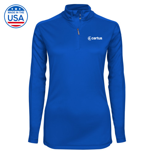  Syntrel Womens Royal Interlock 1/4 Zip - Cartus Horizontal