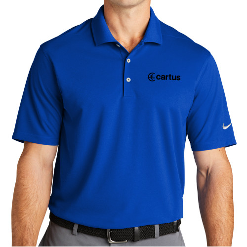  Nike Royal Dri Fit Micro Pique 2.0 Polo - Cartus Horizontal - TONE