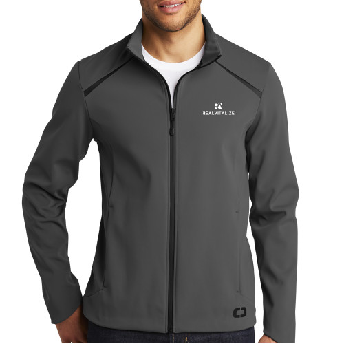  OGIO Charcoal Exaction Softshell Jacket - RealVitalize Primary Mark EMB