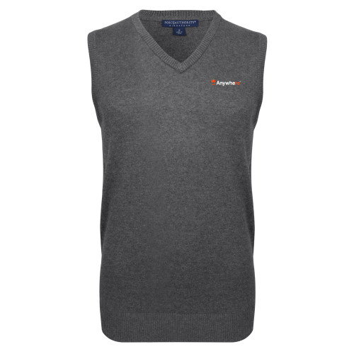  Charcoal VNeck Sweater Vest - Anywhere