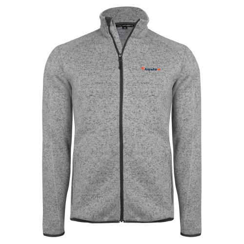  Grey Heather Sweater Fleece Jacket - Anywhere
