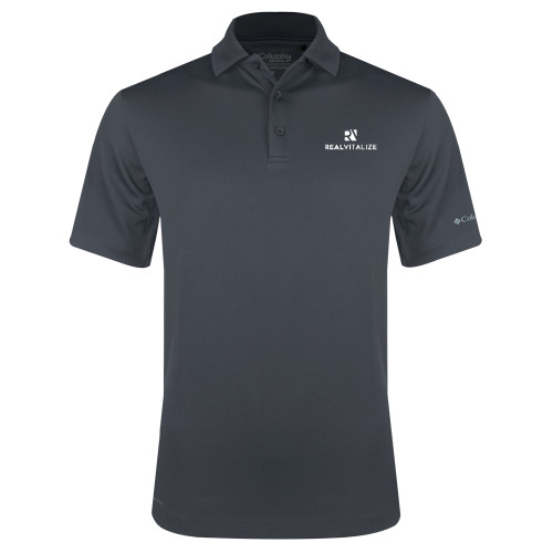  Columbia Charcoal Omni Wick Drive Polo - RealVitalize Primary Mark EMB