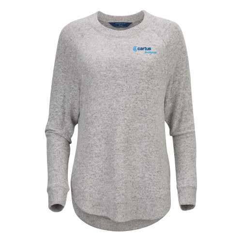  Boxercraft Womens Oxford Grey Heather Cuddle Oversized Crew - Cartus Insignia