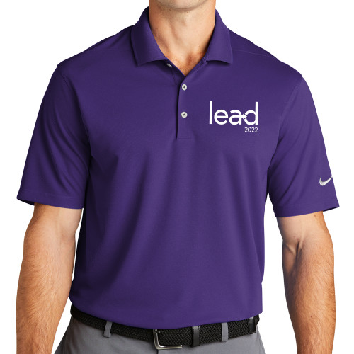  Nike Purple Dri Fit Micro Pique 2.0 Polo - Lead