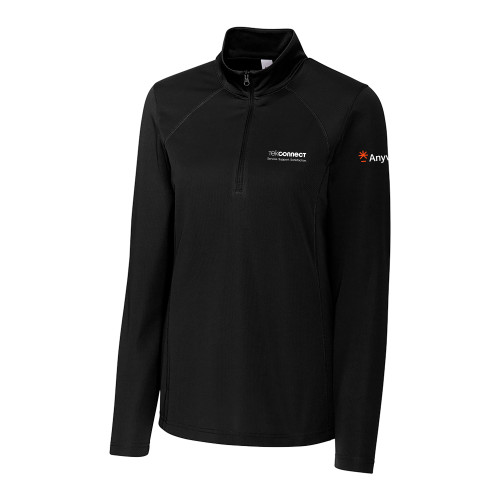  C&B Womens Black Clique Ice Pique Half Zip - Tekconnect