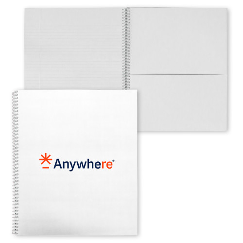  College Spiral Notebook w/Clear Coil - Anywhere