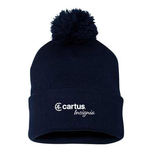 Sportsman Navy Pom Pom Cuffed Beanie - Cartus Insignia