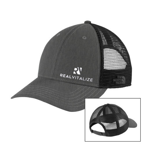 The North Face Grey Heather/Black Ultimate Trucker Hat - RealVitalize Primary Mark EMB
