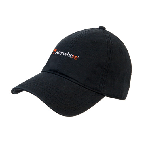  Black Unstructured Adjustable Low Profile Hat - Anywhere