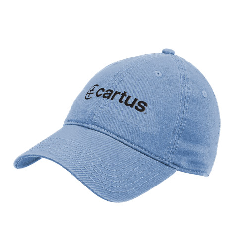  Light Blue Unstructured Adjustable Low Profile Hat - Cartus Horizontal