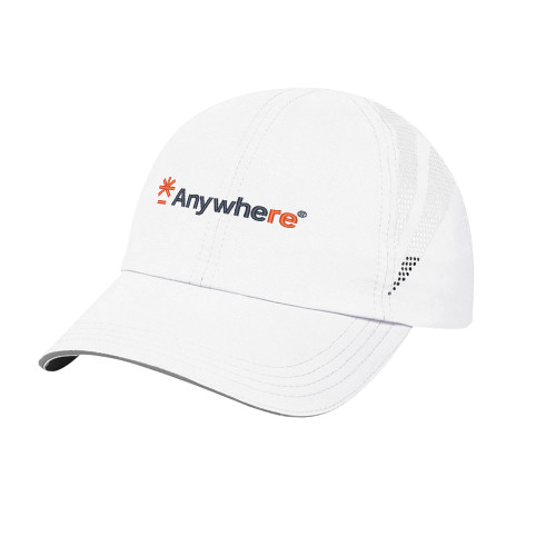  Womens White Performance Cap - Anywhere