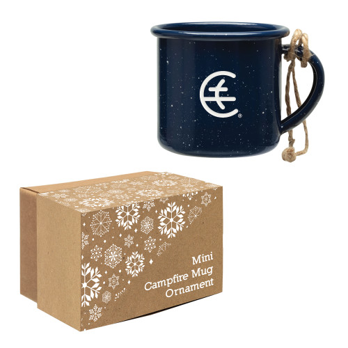  Navy Mini Campfire Mug Ornament - Cartus Globe Engraved