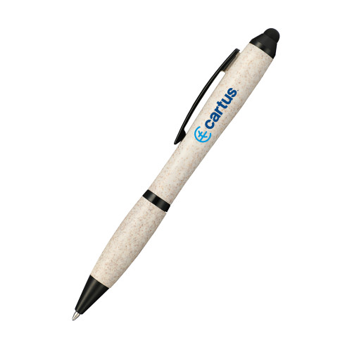 Nash Wheat Straw Ballpoint Beige Stylus Pen - Cartus Horizontal
