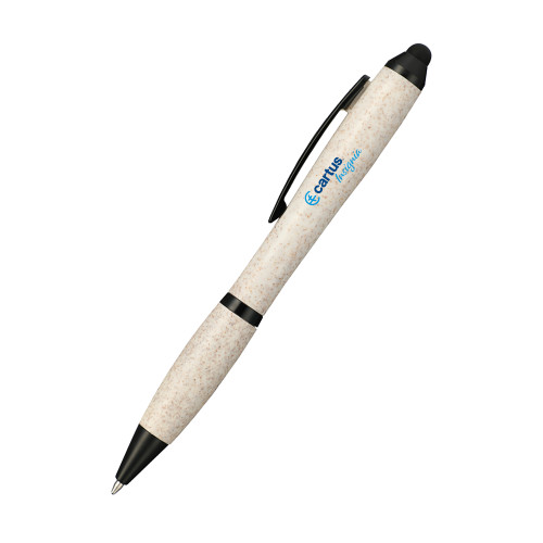  Nash Wheat Straw Ballpoint Beige Stylus Pen - Cartus Insignia