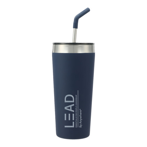 VOID Anywhere Faye Navy Vacuum Tumbler w/ Stainless Steel Straw 20 oz