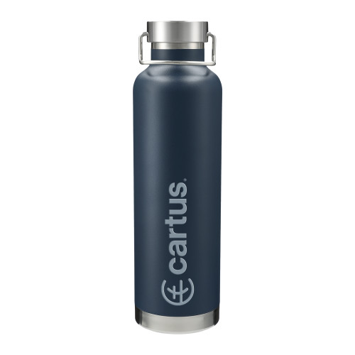  Thor Copper Vacuum Insulated Navy Bottle 32oz - Cartus Horizontal Engraved