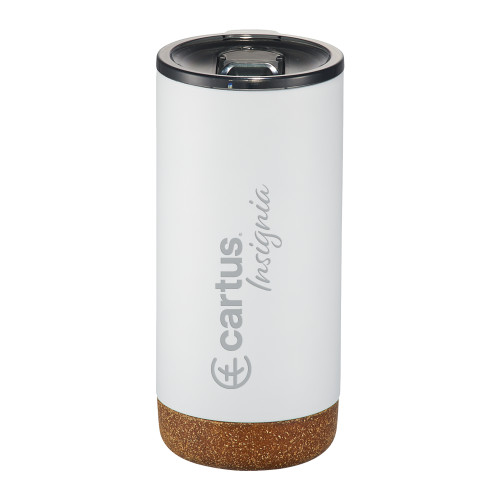  Valhalla Vacuum Insulated White Tumbler 16oz - Cartus Insignia Engraved