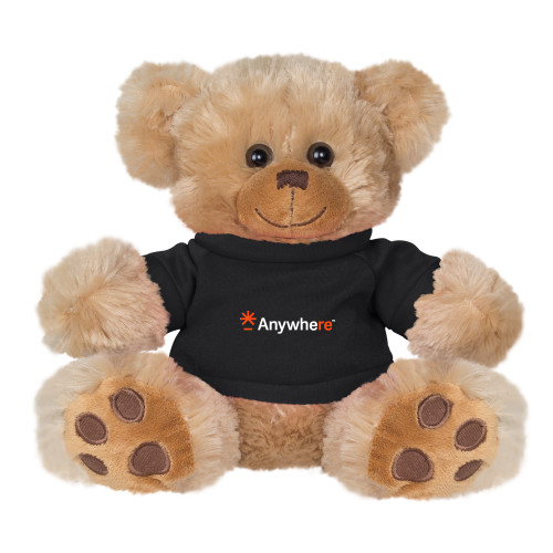  Plush Big Paw 8 1/2 inch Brown Bear w/Black Shirt - Anywhere