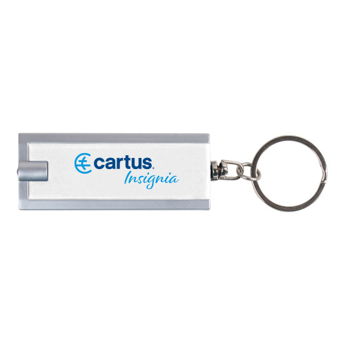  Turbo White Flashlight Key Holder - Cartus Insignia