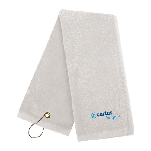 White Golf Towel - Cartus Insignia