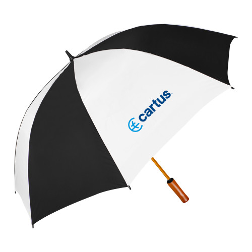  64 Inch Black/White Umbrella - Cartus Horizontal