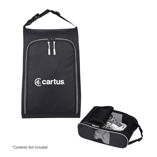  Crosstown Side Mesh Black Shoe Bag - Cartus Horizontal
