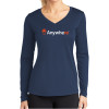 Thumbnail image for  Womens Navy Performance Long Sleeve V Neck Shirt