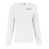 Thumbnail image for  Womens White Long Sleeve Hooded Tee