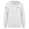 Thumbnail image for  ENZA Womens White V Notch Raw Edge Fleece Hoodie