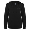 Thumbnail image for  ENZA Womens Black V Notch Raw Edge Fleece Hoodie